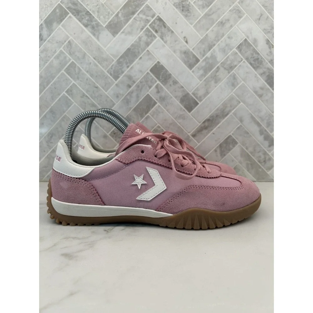 Converse Chuck Taylor All Star Run Star Trainer Sneakers Womens 7.5 Pink Suede - Picture 2 of 8